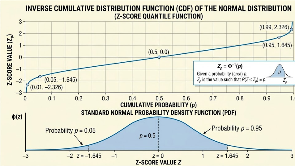 z inversa normal estandar